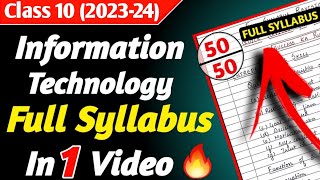 Full Syllabus Revision IT 402 Class10 Information Technology Full Syllabus Revision Class 10 [upl. by Loftus]