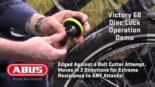 ABUS GRANIT VICTORY XPLUS 68 ROLL UP DISC LOCK Operational Demo [upl. by Ledif286]