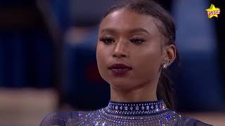 UCLA gymnast Nia Dennis wows with floor routine ft music from Kendrick Beyonce 2 Pac et al [upl. by Lytsirhc213]