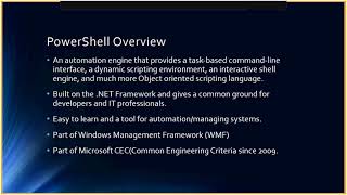 1 PowerShell Overview InstallationISEConsoleCmdlets [upl. by Leay]