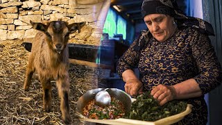 Life on the farm in CAUCASIAN VILLAGE Russia Making Traditional Caucasian 100 Organic Dish ASMR [upl. by Kreda]