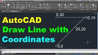 AutoCAD Draw Line with Coordinates [upl. by Dewar428]