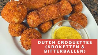 Dutch Croquettes kroketten Bitterballen [upl. by Etnoval180]