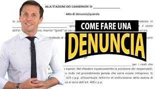 Come fare una denuncia  avv Angelo Greco [upl. by Enaffit346]