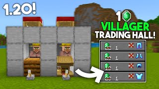 EASY 120 Villager Trading Hall in Minecraft Bedrock [upl. by Viquelia]