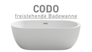 Freistehende Badewanne Codo Produktvorstellung [upl. by Flita]