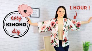 DIY a Kimonostyle cardigan in just 1 hour 😍  beginner friendly tutorial [upl. by Damek98]