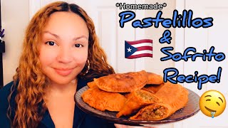 Puerto Rican Pastelillos amp Sofrito Recipe [upl. by Westphal]