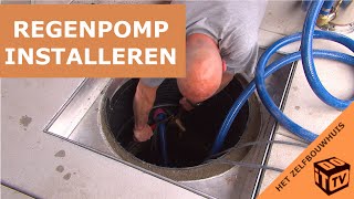 Het Zelfbouwhuis  Installatie van de regenpomp [upl. by Aniras]