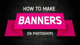 Photoshop Tutorial Banners and Ribbons [upl. by Vogel]