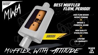 Gibson Exhaust MWA Super Flow Universal Muffler Sound Clip [upl. by Mellicent]