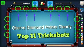 Top 11 Trickshots With Fanatic Cue  8 Ball Pool [upl. by Ellehcsor756]