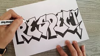 Graffiti Lettering 101  Easy Step By Step Lettering Tutorial  Arts amp Crafts  3D Lettering [upl. by Eibbed]