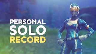 PERSONAL SOLO RECORD  HIGHEST KILL GAME Fortnite Battle Royale [upl. by Schaeffer]