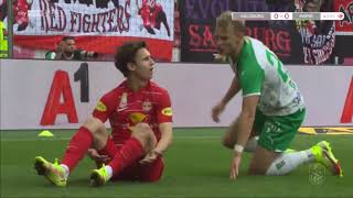 Brenden Aaronson vs Rapid Wien 1 Goal [upl. by Elenore]