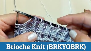 Brioche Knit BRKYOBRK Quick Knitting Tutorial [upl. by Fonda]