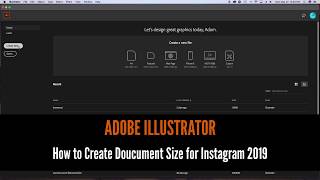 Instagram Size Settings 2019  Adobe Illustrator  Quick Tutorial [upl. by Zwiebel20]