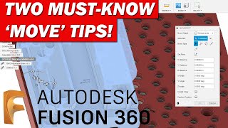 Fusion 360 MOVE Command Two MUST See Tips [upl. by Liederman704]