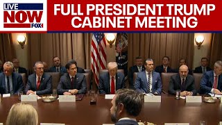 Trump Cabinet Meeting President Trump hosts meeting with Elon Musk DOGE  FULL [upl. by Aksehcnarf]