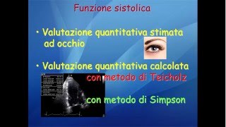 Elementi di ecocardiografia V video funzione sistolica [upl. by Sosthenna]