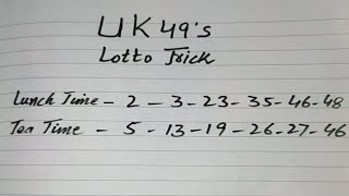 New Formula to Win Jackpot UK 49s Lottery [upl. by Elwin]