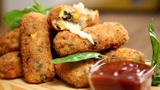 Potato Croquettes Recipe  Easy To Make Snack Recipe  The Bombay Chef  Varun Inamdar [upl. by Adnocahs]