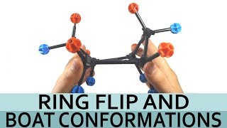 Cyclohexane Ring Flip and Boat Conformation [upl. by Yrag980]