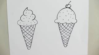 How to draw an Ice Cream Cone [upl. by Gombach76]