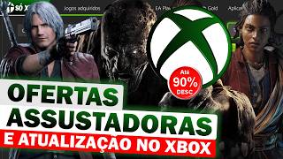 SALDÃO com OFERTAS ASSUSTADORAS de HALLOWEEN e ATUALIZAÇÃO no XBOX [upl. by Uda]