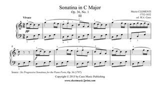 Clementi  Sonatina Op 36 No 1 33 [upl. by Yhotmit]