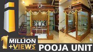 Pooja room designs latest 👉 Best ideas for pooja unit interior designs  i Build Interiors [upl. by Ivanna]