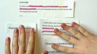 Prüfung der Tatbestandsmerkmale der Körperverletzung im juristischen Gutachten [upl. by Schwinn]