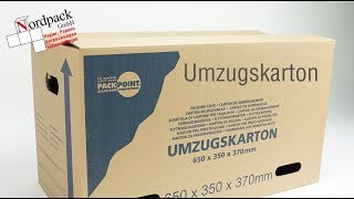 Umzugskarton  wwwnordpackde [upl. by Nolyat]