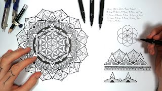 How to Draw a Beautiful Mandala  Step by Step Tutorial [upl. by Ikkiv996]