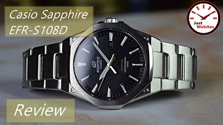 Casio Edifice Sapphire Review EFRS108D [upl. by Church]