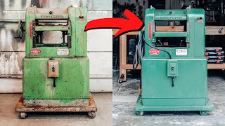 FULLY RESTORED 1960s Powermatic Planer Model 100 Time Lapse [upl. by Attalanta817]