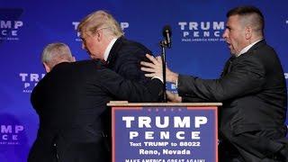 Donald Trump rushed off stage during rally in Nevada [upl. by Bush]