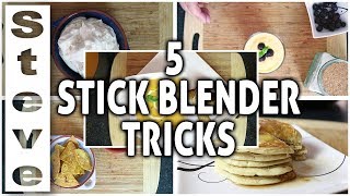 5 STICK BLENDER TRICKS  Immersion Blender Recipes [upl. by Nnaj]