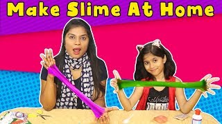 How to Make Easy Slime At Home  Kids Making Slime At Home Only Two Ingredients [upl. by Tray]