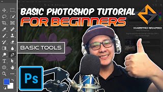 Adobe Photoshop for Beginners Basic tools Clear Explanation Part 1 [upl. by Arekat891]