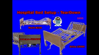 Hospital Bed Setup – Tear Down Invacare 5310IVC – Drive 15004 – Merit B210 [upl. by Agnes570]