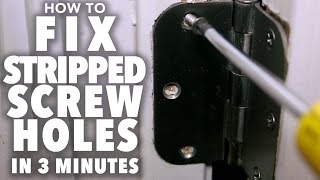 Fix Stripped Screw Holes  3 MINUTE FIX [upl. by Eical]