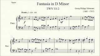 Fantasia in D Minor TWV 332  Georg Philipp Telemann  Piano Repertoire 8 [upl. by Madeleine67]