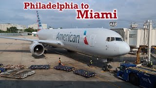 Full Flight American Airlines B767300 Philadelphia to Miami PHLMIA [upl. by Baggett455]