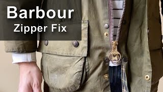 How to fix your Barbour jacket zipper when its stuck [upl. by Oca]