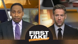 Stephen A and Max react to Warriors defeating Rockets in Game 7  First Take  ESPN [upl. by Blisse]