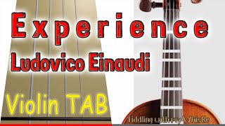 Experience  Ludovico Einaudi  Violin  Play Along Tab Tutorial [upl. by Mackenie154]