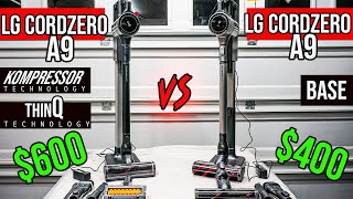 LG Cordzero A9 Kompressor VS LG Cordzero Base FULL REVIEW Cordless Stick Vacuum [upl. by Kit151]