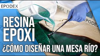 Hacer una mesa de resina epoxi  instrucciones  EPODEX [upl. by Akirahc]