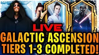 Supreme Leader Kylo Ren  Rey Galactic Ascension Event TIERS 13 COMPLETED Worst Event in SWGoH [upl. by Orlosky]